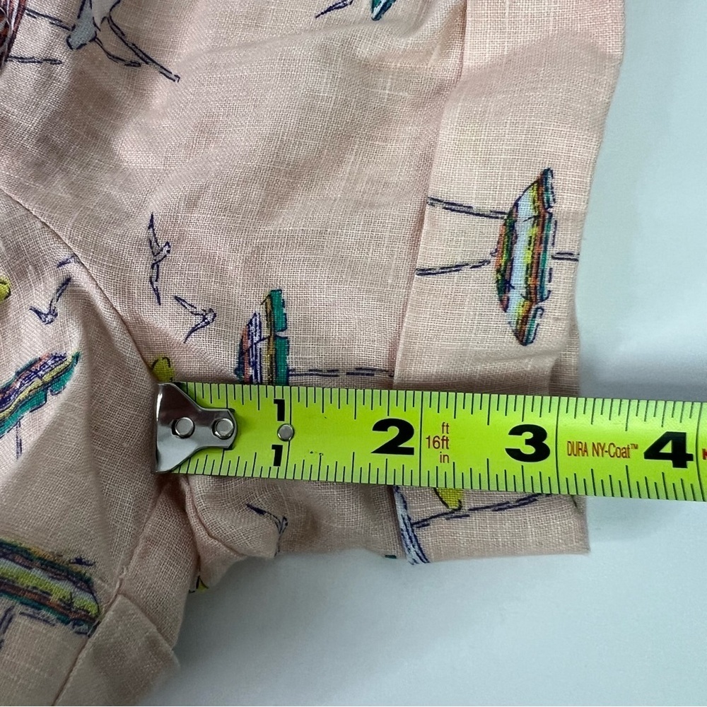 NWT C&C California Women’s Shorts Sz 4 - 100% Linen Cuffs Multi Colors Pockets - Picture 10 of 10